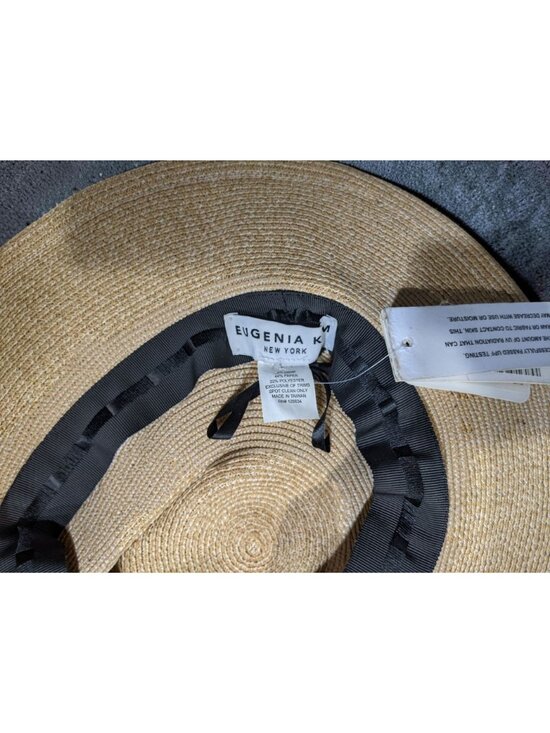 Eugenia Kim- Courtney Woven Fedora Hat w/ Scarf Band UPF Protection, NWT Display main image 9